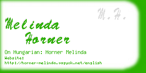 melinda horner business card